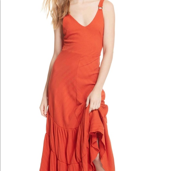 SOLD!!! NWT FREE PEOPLE RED/ORANGE DRESS - Picture 3 of 8
